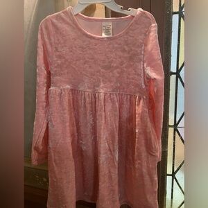 Healthtex Pink Velvet Dress